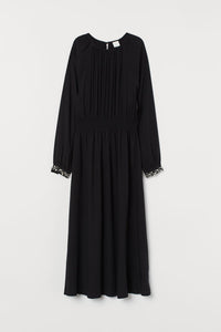 Long Chiffon Pleated Dress