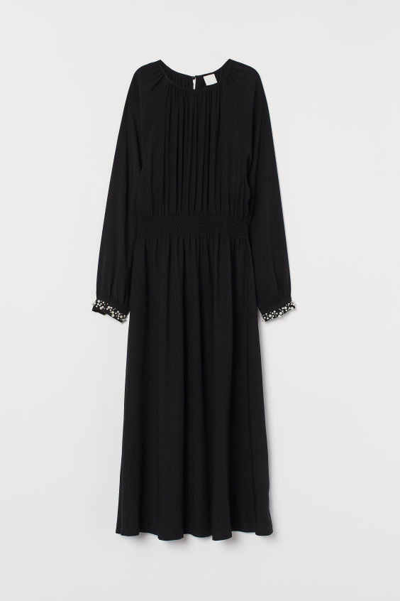 Long Chiffon Pleated Dress