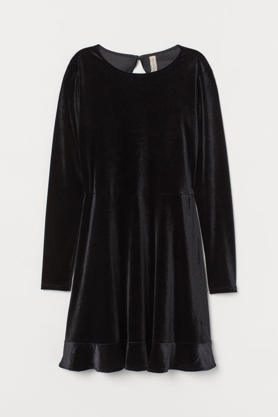 Skater Velvet Dress