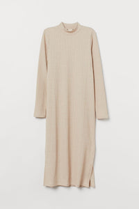 Mock Neck Long Sweater Dress
