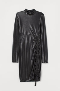 Ruched Pleather Dress