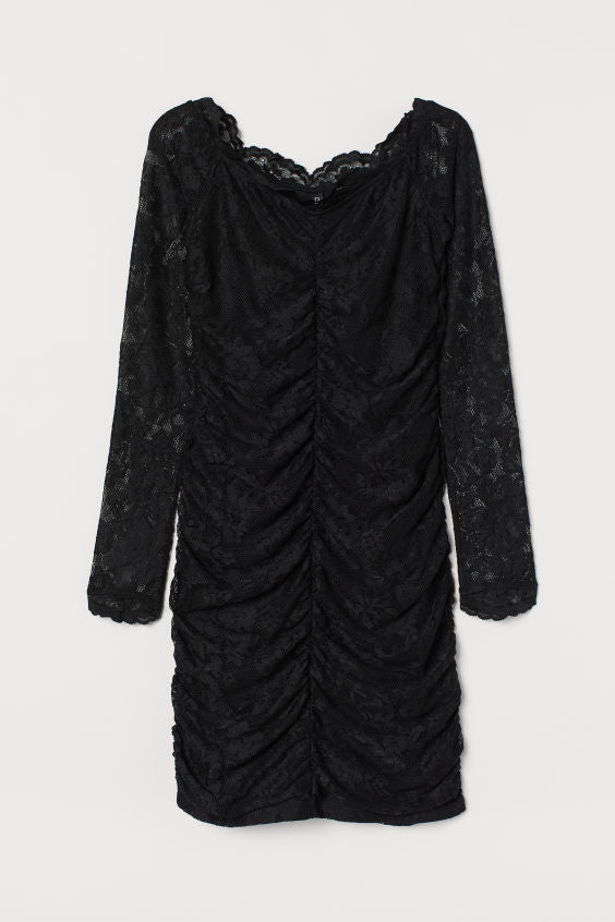 Ruched Centre Lace Dress