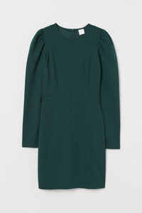 Ruched Shoulder Straight Dress