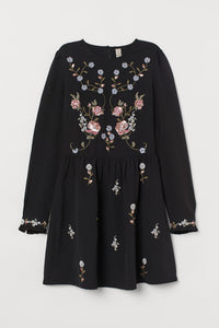 Embroidered A-Line Dress