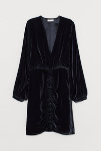 Ruched Velvet Dress