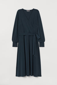 Draped Belted Dress