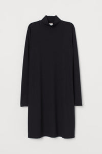 Simple High Neck Knit Dress