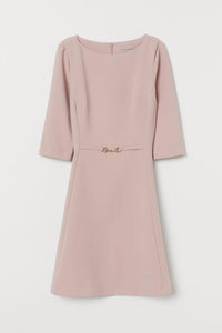 Buckle Waist A-Line Dress